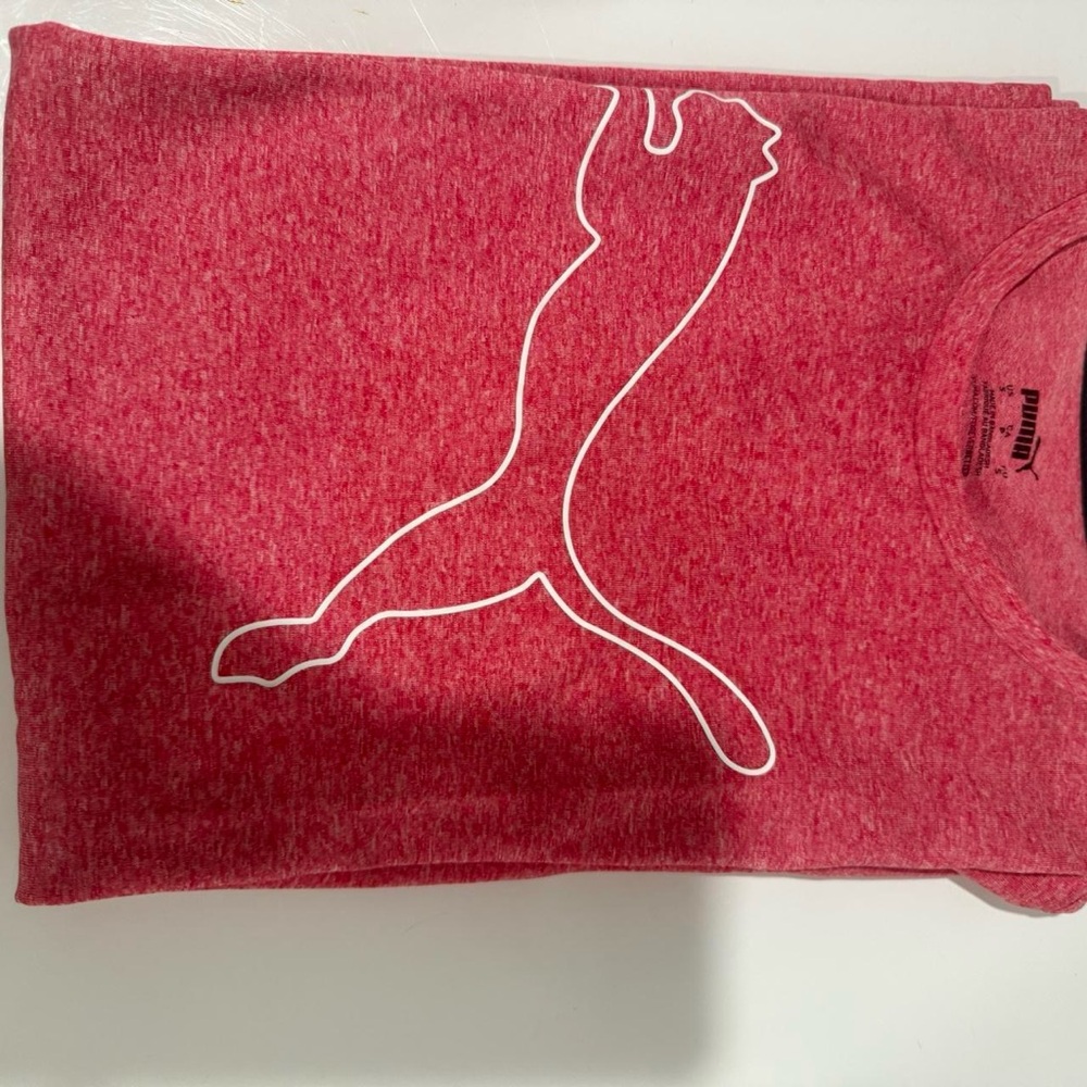 Puma Heathered Red Performance Tee